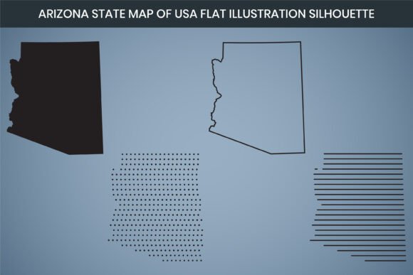 Arizona State Hand Drawn Outline Map USA: A Versatile Design Asset for Modern Projects