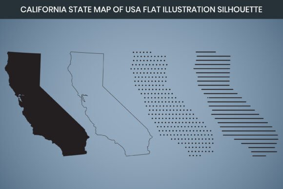 California State Hand Drawn Outline Map