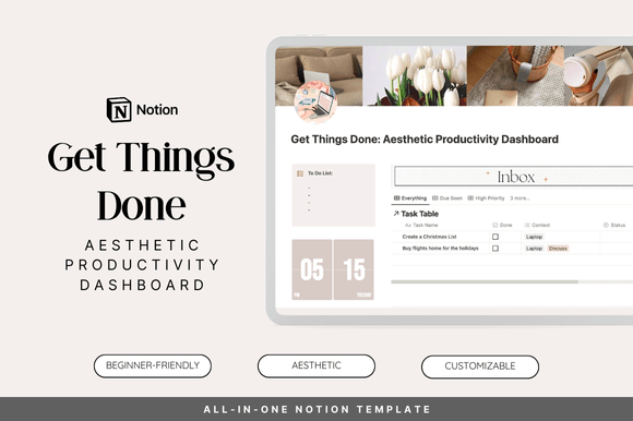 The GTD Aesthetic Productivity Notion Plan: A Smarter Way to Organize Your Life and Work