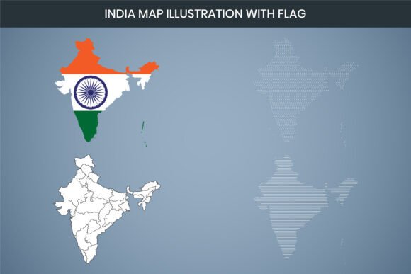 Understanding the India Map Illustration with Flag as a Practical Design and Presentation Resource