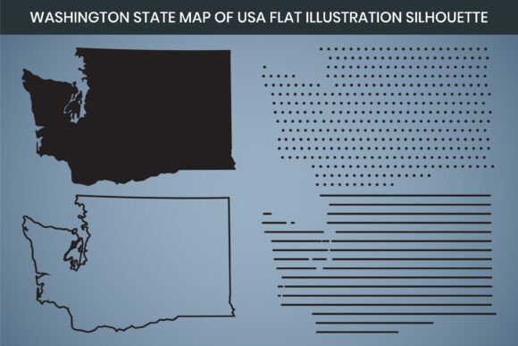Washington State Hand Drawn Outline Map